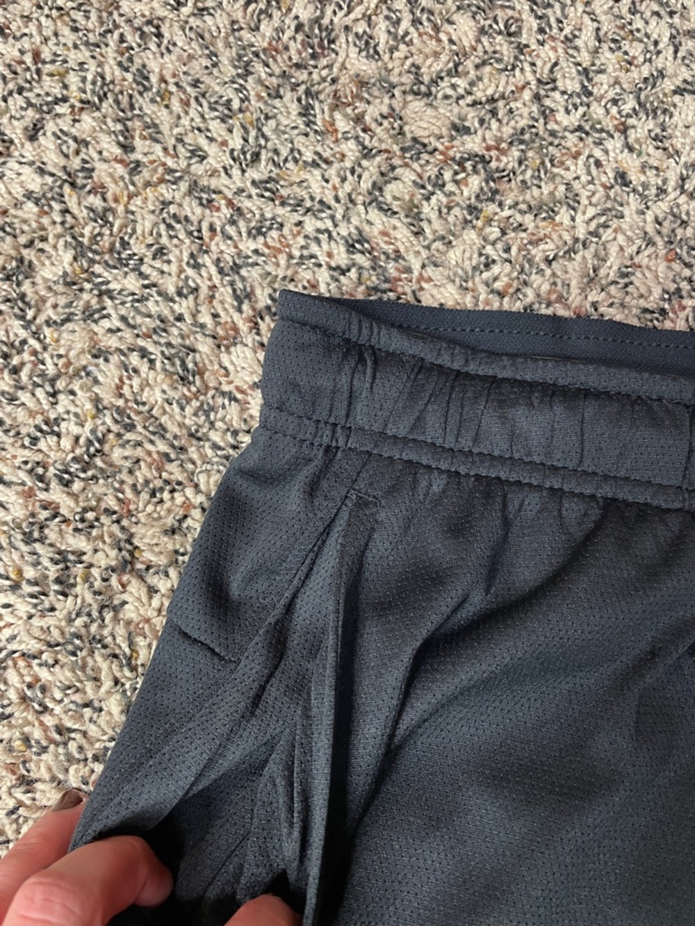 Athletic Black Men's Performance Shorts with Blue Logo Size L | NWT - Picture 3 of 4